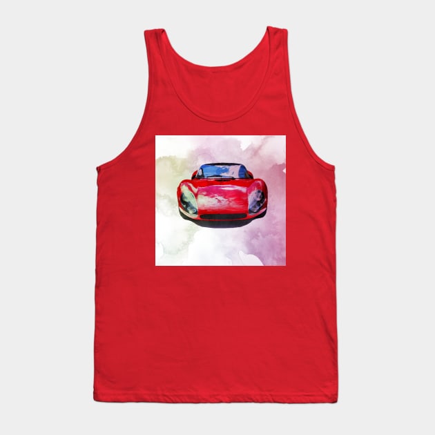 Vintage Alfa Romeo in watercolor Tank Top by thelazypigeon